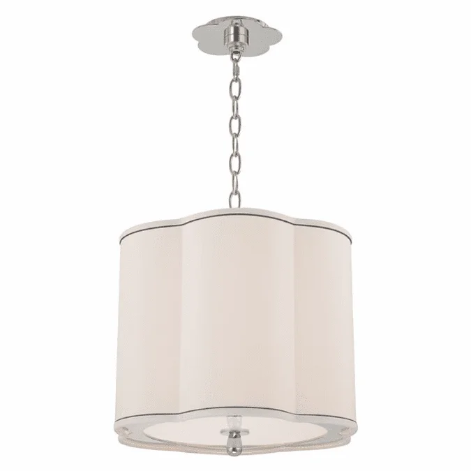 Hudson Valley 7915-PN Sweeny Polished Nickel 15″ Drum Pendant Hanging Light