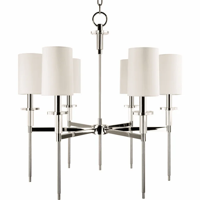 Hudson Valley 8516-PN Amherst Contemporary Polished Nickel Chandelier Light