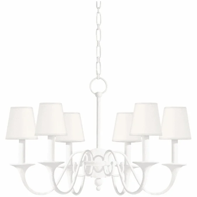 Hudson Valley MDS432-WP Windsor White Plaster Hanging Chandelier