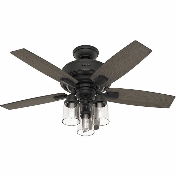 Hunter 50416 Bennett Matte Black LED 44″ Ceiling Fan