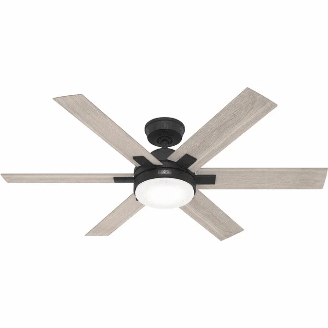 Hunter 51879 Georgetown Matte Black LED 52″ Home Ceiling Fan