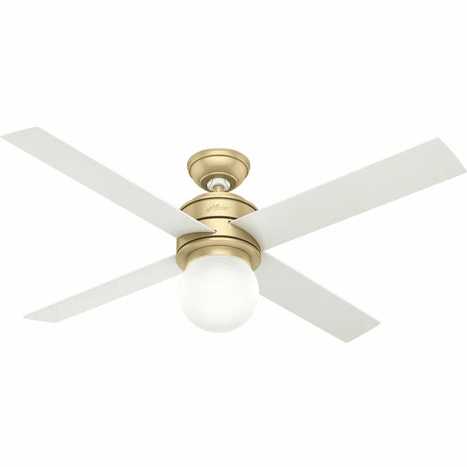 Hunter 59320 Hepburn Modern Modern Brass LED 52″ Home Ceiling Fan