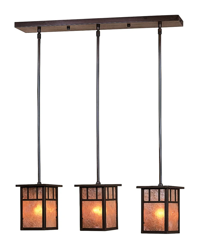 Huntington Three Light Pendant in Raw Copper (37|HICH-4L/3DTCS-RC)