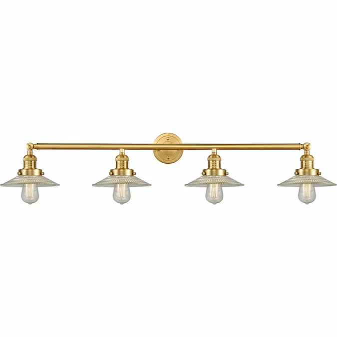 Innovations 215-SG-G2 Franklin Restoration Halophane Satin Gold LED 4-Light Bath Wall Sconce