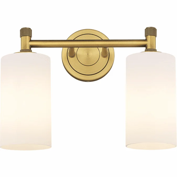 Innovations 434-2W-G434-7WH Crown Point Modern LED 2-Light Bathroom Wall Sconce