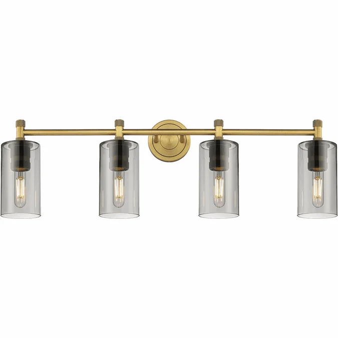 Innovations 434-4W-G434-7SM Crown Point Contemporary LED 4-Light Bathroom Vanity Lighting