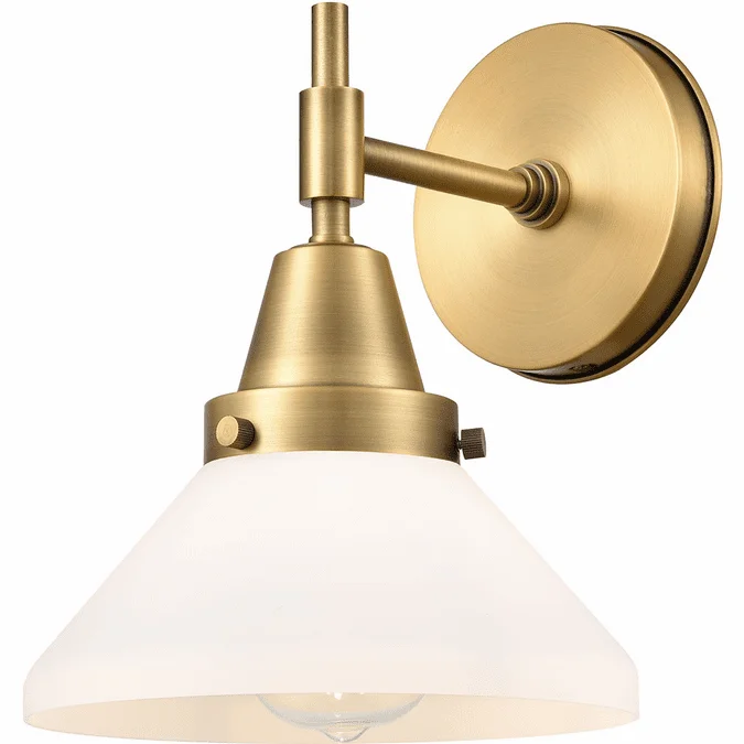 Innovations 447-1W-BB-G4471 Caden Brushed Brass White Caden Lamp Sconce