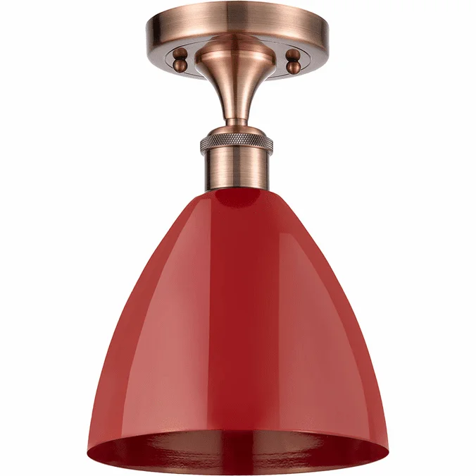 Innovations 516-1C-AC-MBD-75-RD Ballston Plymouth Dome Antique Copper LED 7.5″ Flush Mount Light Fixture