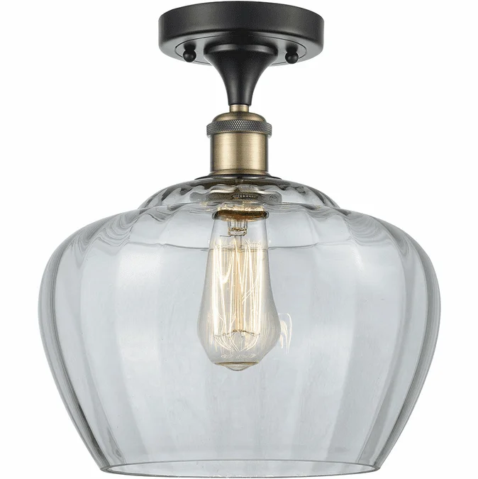 Innovations 516-1C-BAB-G92-L Ballston Fenton Black Antique Brass LED Ceiling Light Fixture