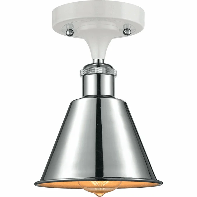 Innovations 516-1C-WPC-M8 Ballston Smithfield White and Polished Chrome LED Overhead Lighting
