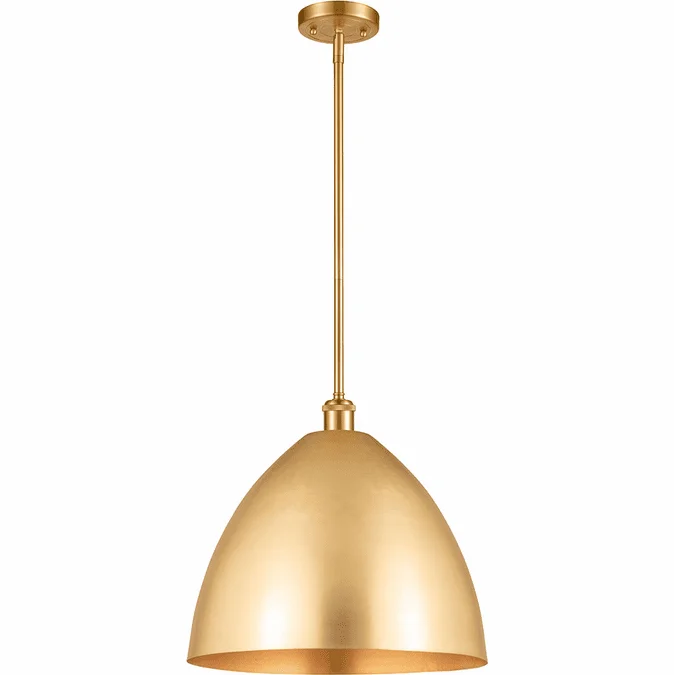 Innovations 516-1S-SG-MBD-16-SG Ballston Dome Satin Gold LED Hanging Lamp