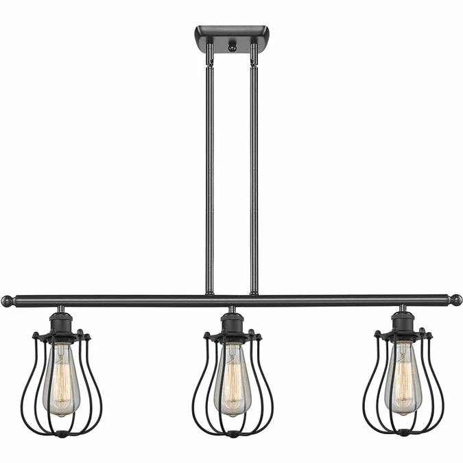 Innovations 516-3I-BK-CE513-BK Austere Barrington Matte Black LED Kitchen Island Light