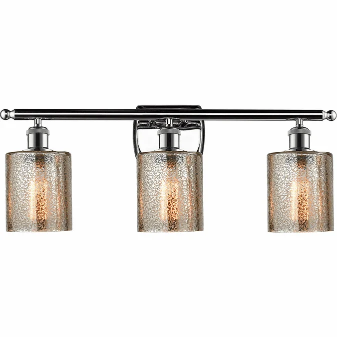 Innovations 516-3W-PC-G116 Ballston Cobbleskill Polished Chrome LED 3-Light Bath Sconce