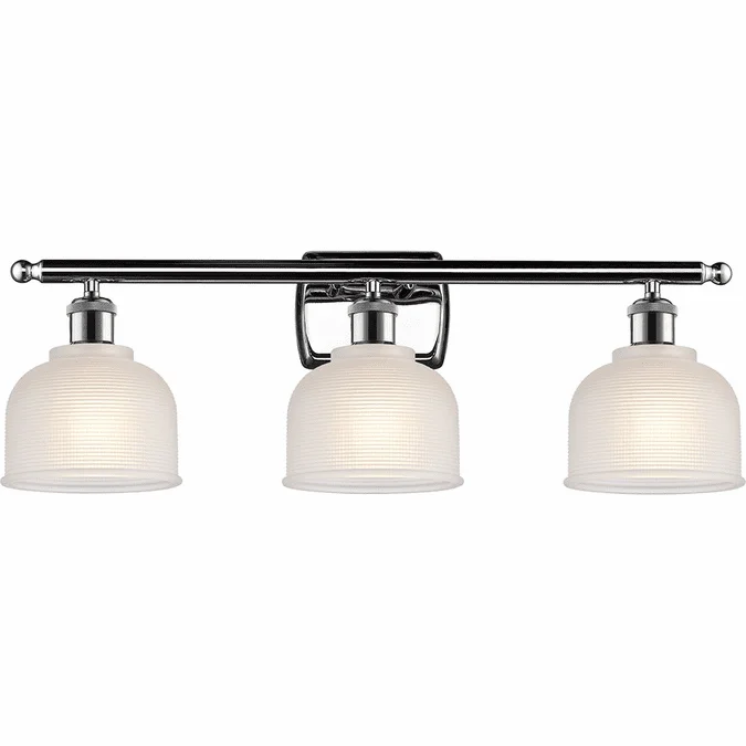 Innovations 516-3W-PC-G411 Ballston Dayton Polished Chrome LED 3-Light Bathroom Wall Sconce