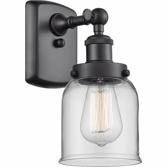 Innovations 916-1W-BK-G52-LED Ballston Small Bell Contemporary Matte Black LED Wall Sconce Light