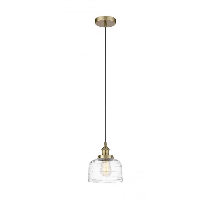 Innovations Bell 1-LT Mini Pendant – Antique Brass – 616-1PH-AB-G713