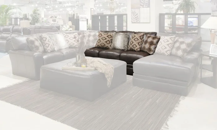 Jackson Denali Armless Sofa in Chocolate 4378-30
