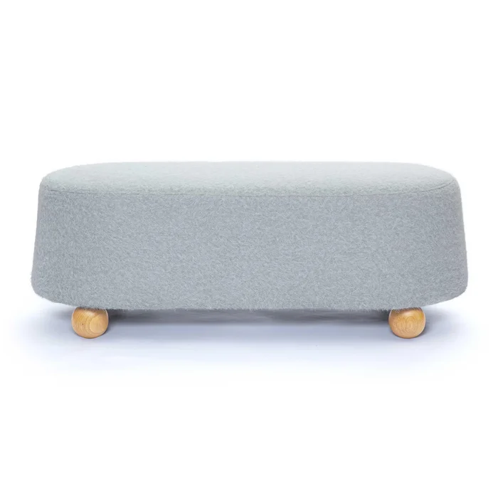 jaine stone grey loose mohair large ottoman