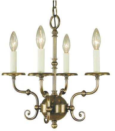 Jamestown Four Light Chandelier in Antique Brass (8|2374 AB)