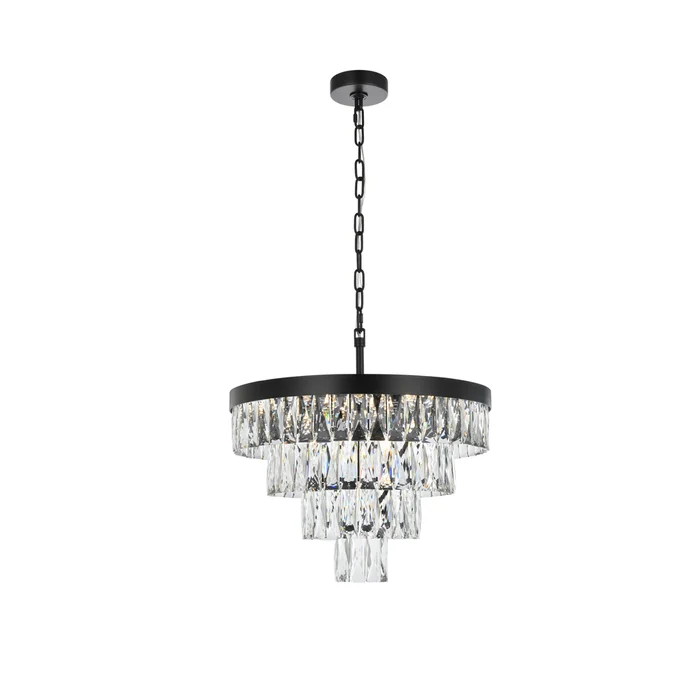 josephine 20 inch round chandelier in black