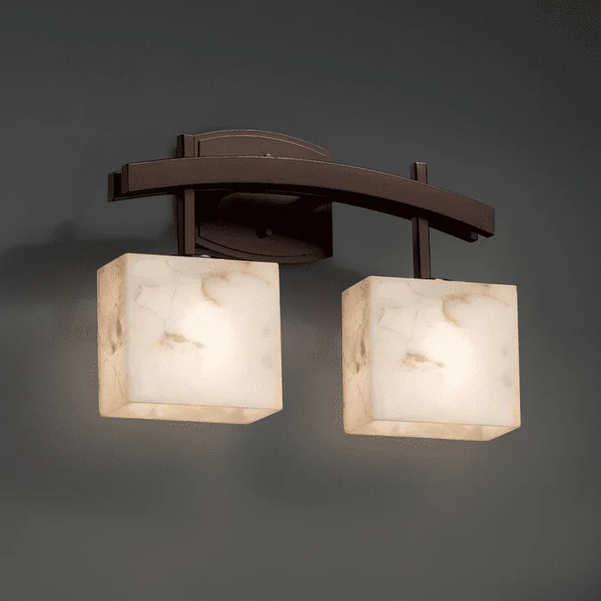Justice Design ALR-8592 Archway Alabaster Rocks! 2-Light Bathroom Light