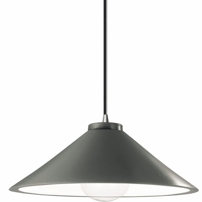 Justice Design CER-6240-PWGN-CROM-BKCD Radiance Flare Modern Pewter Green LED Hanging Light