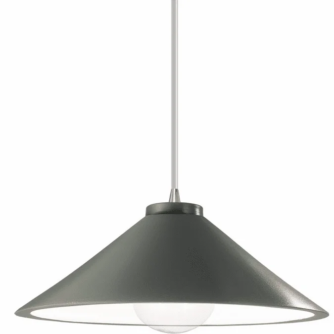 Justice Design CER-6240-PWGN-NCKL-WTCD Radiance Flare Modern Pewter Green LED Hanging Light