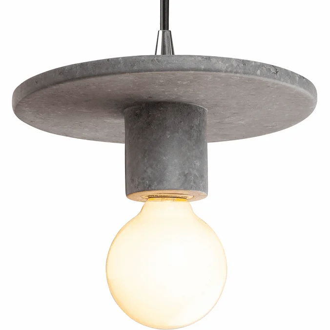 Justice Design CER-6320-CONC-CROM-BKCD Radiance Concrete Mini Hanging Lamp