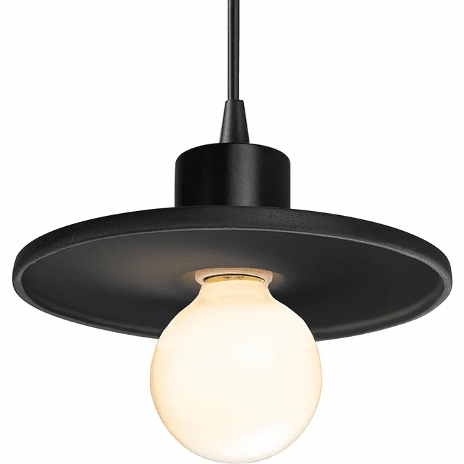 Justice Design CER-6325-CRB-MBLK-BKCD Radiance Carbon Matte Black Mini Drop Lighting