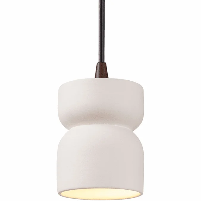 Justice Design CER-6500-BIS-DBRZ-BKCD Radiance Bisque Mini Drop Lighting Fixture
