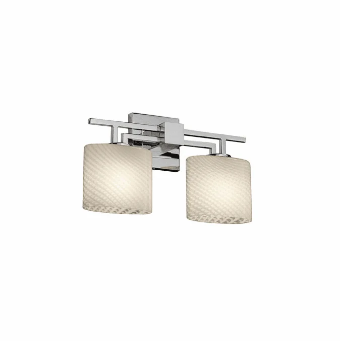 Justice Design FSN-8702 Fusion Aero Modern 2-Light Bathroom Sconce Lighting