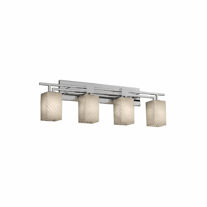 Justice Design FSN-8704 Fusion Aero Contemporary 4-Light Bath Lighting Sconce
