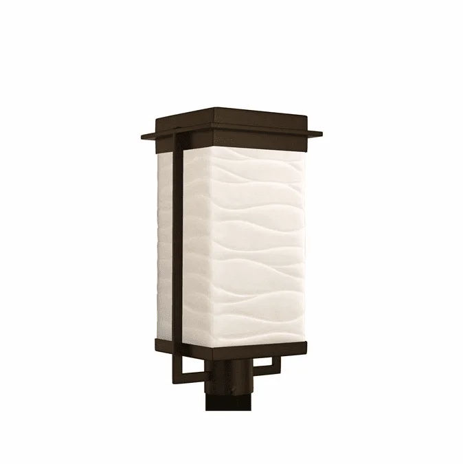Justice Design PNA-7543W-WAVE Porcelina Pacific Modern LED Outdoor Lamp Post Light Fixture