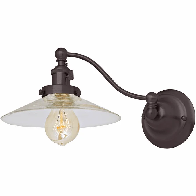 JVI Designs 1253-08-S1 Soho Ashbury Contemporary Oil Rubbed Bronze Wall Swing Arm Lamp