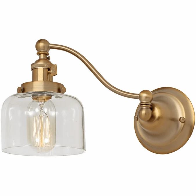 JVI Designs 1253-10-S4 Soho Shyra Contemporary Satin Brass Wall Swing Arm Lamp