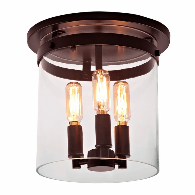 JVI Designs 3021-08 Roxbury Contemporary Oil Rubbed Bronze 9.5″ Flush Mount Lighting Fixture