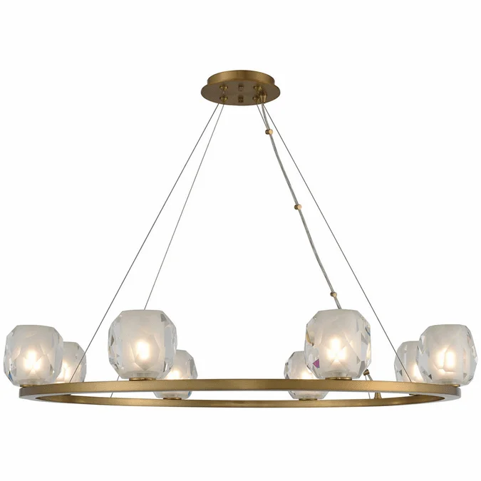 Kalco 311751WB Stella Contemporary Winter Brass LED 34″ Hanging Chandelier
