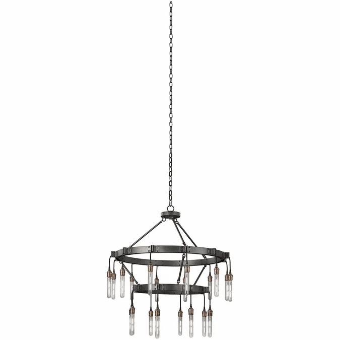 Kalco 506272MGM Stuyvesant Contemporary Matte Gun Metal Chandelier Light