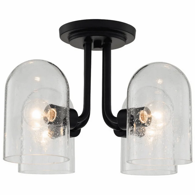 Kalco 514045MB Cupola Modern Matte Black 4-Light Ceiling Light Fixture