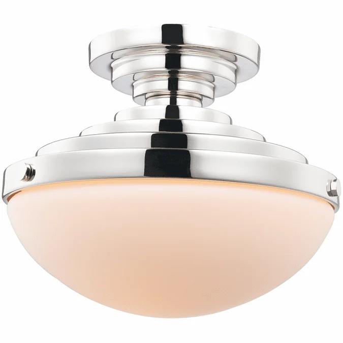 Kalco 515746PN Pasos Polished Nickel Flush Mount Lighting Fixture