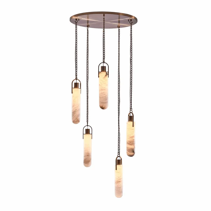 Kalco 519277WB Flint Additions Contemporary Winter Brass LED Multi Ceiling Light Pendant