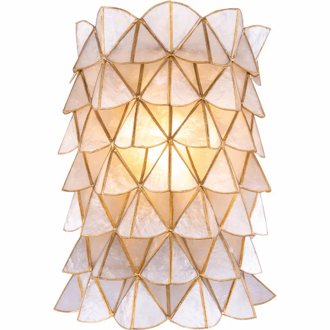 Kalco 520021OL Flair Modern Oxidized Gold Leaf Wall Sconce Lighting