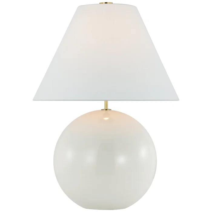 kate spade new york Brielle Large Table Lamp in New White with Linen Shade W21″ x H28.5″