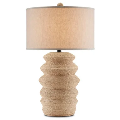 Kavala Collection One Light Table Lamp in Natural/Satin Black (142|6000-0798)