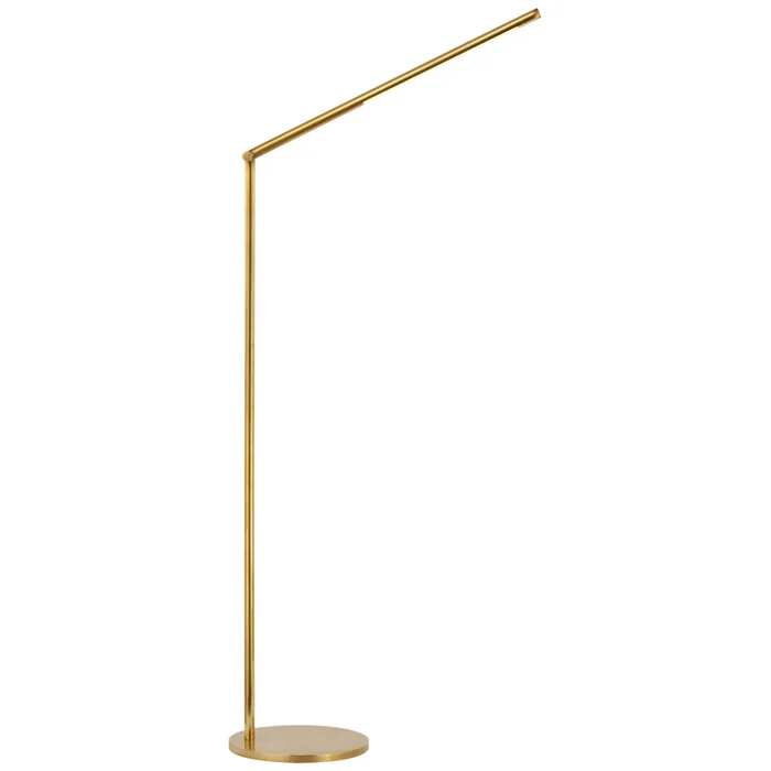 Kelly Wearstler Cona Large Articulating Floor Lamp in Antique-Burnished Brass W10″ x H42.5″ – 64.5″