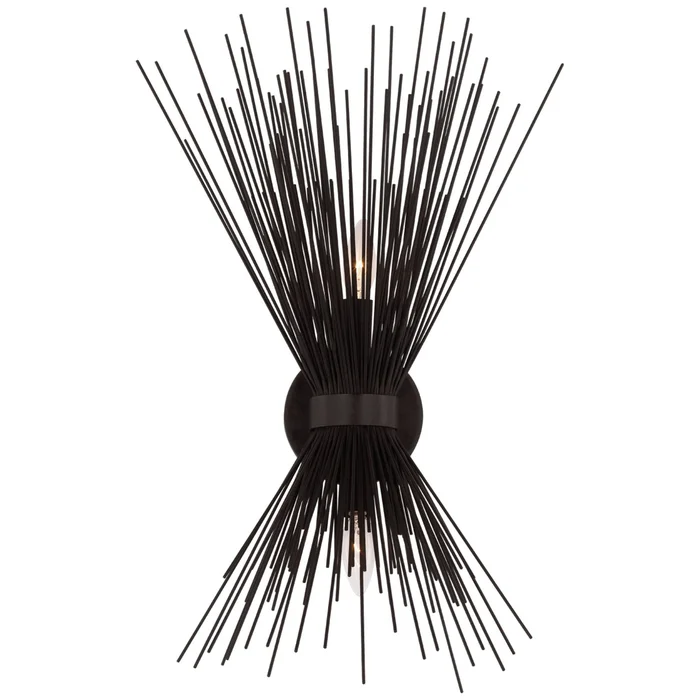 Kelly Wearstler Strada Medium Sconce in Aged Iron Wall Light W8″ x H25″