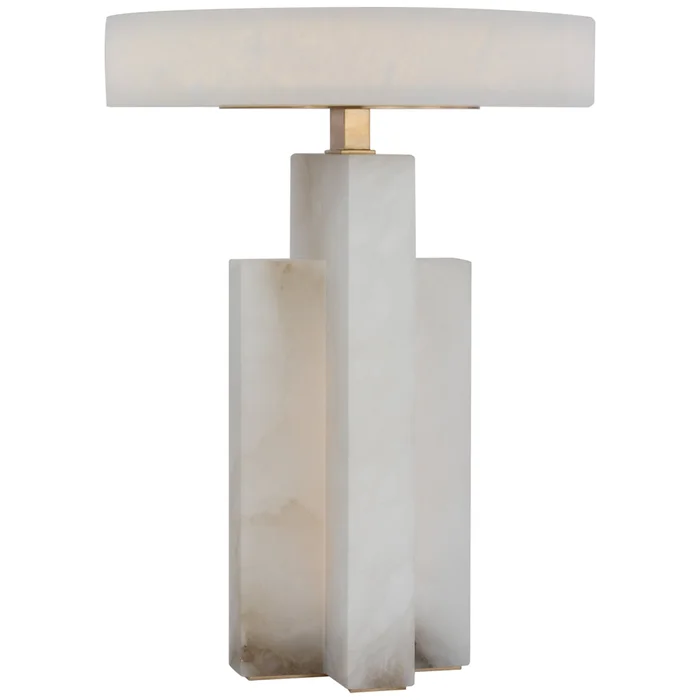 Kelly Wearstler Trancas Medium Table Lamp in Alabaster and Brass W14″ x H19″
