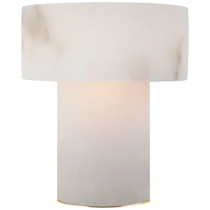 Kelly Wearstler Una Rechargeable Accent Lamp in Alabaster Table Lamp W6″ x H7.25″