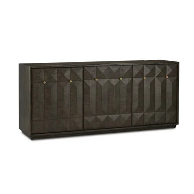 Kendall Collection Credenza in Dove Gray/Polished Brass (142|3000-0227)
