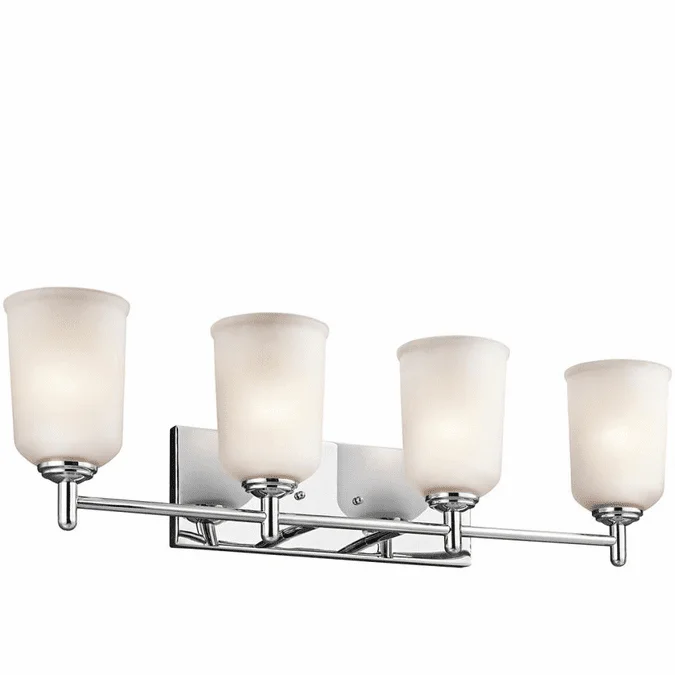 Kichler 45575CH Shailene Chrome 4-Light Bathroom Light Fixture